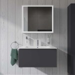 DURAVIT - ME by Starck Umyvadlo nábytkové 83x49 cm, s přepadem, s otvorem pro baterii, WonderGliss, bílá 23368300001