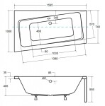 HOPA - Asymetrická vana ASTI - Nožičky k vaně - S nožičkami, Rozměr vany - 160 × 100 cm, Způsob provedení - Levé VANAST16L+OLVPINOZ