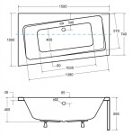 HOPA - Asymetrická vana ASTI - Nožičky k vaně - Bez nožiček, Rozměr vany - 160 × 100 cm, Způsob provedení - Levé VANAST16L