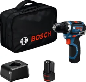 Bosch GSR 12V-32 Professional modrá / Aku vrtací šroubovák / 12V / 10mm sklíčidlo / 32 Nm / 2x 2,0Ah / taška (06019N7003)