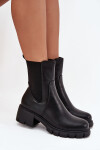 Dámské Botky Na Klocku Eko Kůže Černé Kyra 41