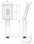 DEANTE - Therm zlato - Sprchový sloup, se sprchovou baterií, termostat NAC_Z4HT