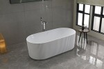 AQUALINE - TURIA STRIP volně stojící vana 170x80cm, bílá E2780