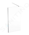 GEBERIT - GEO Sprchová stěna Walk-In, 110x200 cm, stříbrná/čiré sklo 560.149.00.2