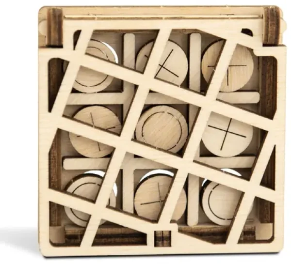 WOODEN CITY 3D Dřevěné puzzle hra mini Piškvorky varianta 2