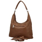 Módní dámská koženková kabelka na rameno Coveri Luiza, hnědá