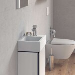 DURAVIT - Vero Air Umývátko 38x25 cm, bez přepadu, otvor pro baterii vpravo, WonderGliss, bílá 07243800001