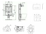 IDEAL STANDARD - ProSys Set předstěnové instalace, klozetu a sedátka Tesi, tlačítka Oleas M1, Rimless, SoftClose, chrom mat ProSys80M SP83