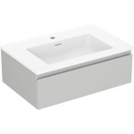 MEXEN/S - Orio koupelnová skříňka 70 cm s umyvadlem Otis, 1 šuplík, šedá mat/bílá mat 91A10-07023-1-BF62-W18M01