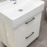 Mereo Leny, koupelnová skříňka s keramickým umyvadlem 60 cm, bíla, nové madlo CN811N