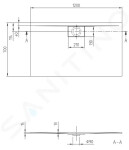 VILLEROY & BOCH - Architectura MetalRim Sprchová vanička, 700x1200 mm, VilboGrip, alpská bílá UDA1270ARA215GV-01
