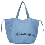 Trendy textilní dámská kabelka na rameno Bellinda, světle modrá