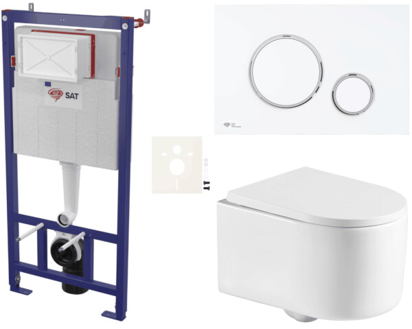 Závěsný WC set do lehkých stěn / předstěnová SAT SIKOSSREX7276K SIKOSSREX7276K