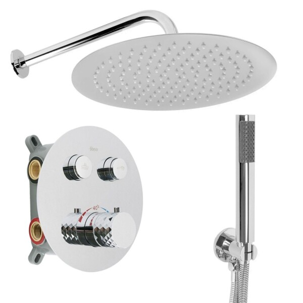 REA - Podomítková sprchová sada Lungo Diamond Chrom + BOX REA-P6967