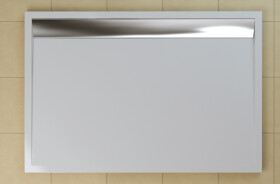 SanSwiss WIA 80 120 50 04 Sprchová vanička obdélníková 80×120 cm bílá, kryt aluchromový, skládá se z WIA 80 120 04 a BWI 120 50 04