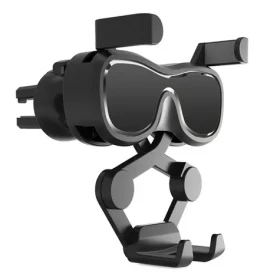 Hurtel YC06 černá / Gravitační držák telefonu do auta / Do mřížky ventilace / S vůní do auta
