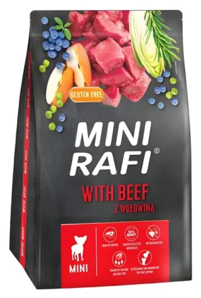 Rafi Mini hovězí 3 kg / Granule pro psy / dospělá malá plemena