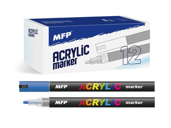Akrylový popisovač 4 mm - modrý tmavý