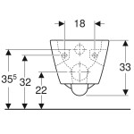 GEBERIT - Selnova Square Závěsné WC, 540x350 mm, Rimfree, bílá 501.546.01.1