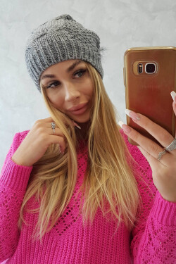 Sandra K210 tmavě šedá fleecová čepice UNI