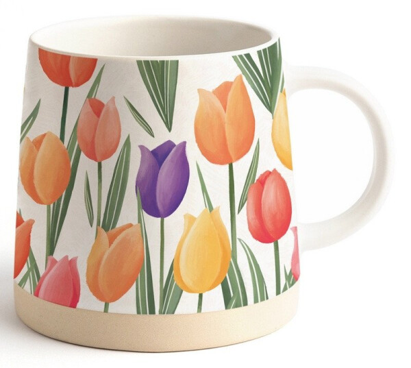 Kameninový hrnek - Tulipány