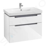 VILLEROY & BOCH - Subway 2.0 Umyvadlová skříňka, 787x590x449 mm, 2 zásuvky, Glosy White A91410DH