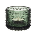 Iittala Skleněný svícen Kastehelmi 6,4 cm – Pine Green, zelená barva