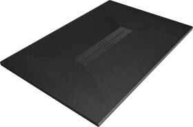 MEXEN/S - Toro obdélníková sprchová vanička SMC 140 x 80, černá, mřížka černá 43708014-B