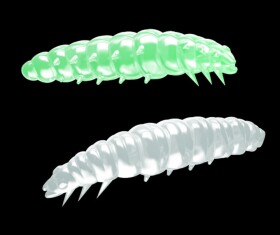 Libra Lures Larva Glow UV green,Libra Lures Larva Glow UV green