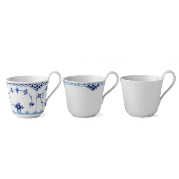 Royal Copenhagen Porcelánové hrnky Gifts With History 330 ml – set 3 ks, bílá barva, porcelán