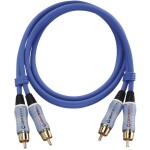 Cinch audio kabel [2x cinch zástrčka - 2x cinch zástrčka] 1.00 m modrá pozlacené kontakty Oehlbach BEAT! - Oehlbach Beat 100 - 1m