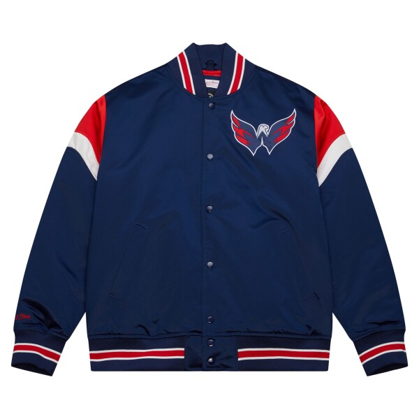 Mitchell Ness Pánská Bunda Washington Capitals NHL Heavyweight Satin Jacket Velikost: