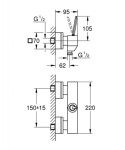 GROHE - Eurocube Joy Páková sprchová baterie, chrom 23665000