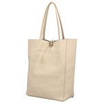 Luxusní dámská kožená kabelka Jane, krémová