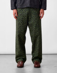 Service Works Patterned Easy Chef Pants Green Leopard L