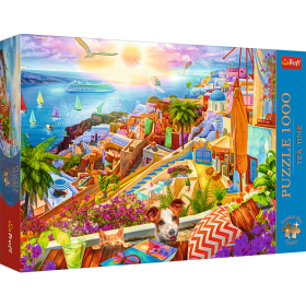 Puzzle Premium 1000 dílků - Tea Time: Santorini