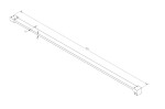 Erga Paris, stabilizační vzpěra pro sprchové zástěny o tloušťce skla 8mm, délka max. 100% 150cm, zlatá matná, ERG-V02-PARIS-BAR-GB