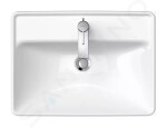 DURAVIT - D-Neo Umyvadlo zápustné 600x440 mm, 1 otvor pro baterii, bílá 0357600027