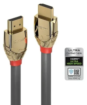 Lindy Gold Line šedá / HDMI kabel / HDMI 2.1 Ultra High Speed / 48 Gbps / 3 m (37603)