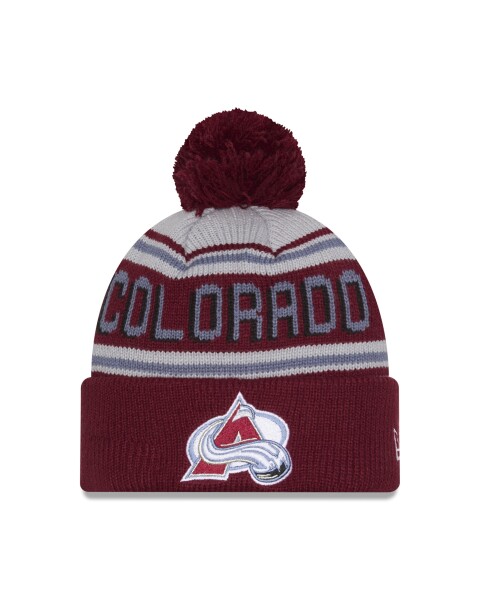 New Era Pánská zimní čepice Colorado Avalanche NHL Pom Wordmark