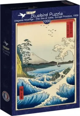 BLUEBIRD Puzzle Moře v Sattě, provincie Suruga (1859)