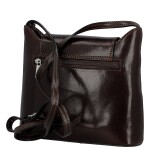 Luxusní dámská kožená crossbody kabelka Jessie, tmavě hnědá