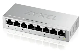 ZyXEL GS-108B v5 stříbrná / Desktop Switch / 8x 1Gbps / 2x QoS / Kovové provedení (GS-108BV5-EU0101F)