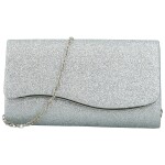 Módní dámská plesová kabelka Moon Rozalia, stříbrná