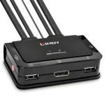 Lindy 42344 / KVM přepínač / 2 porty / DisplayPort 1.2 / USB 2.0 / Audio / 4K 60Hz (42344)