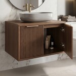 REA - Koupelnová skříňka pod umyvadlo Core 60cm Brown REA-M0411