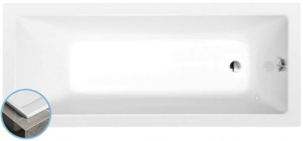 POLYSAN - NOEMI SLIM obdélníková vana 160x70x39cm, bílá 71707S