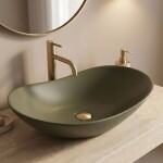 REA - Umyvadlo na desku ROYAL Olive Matt REA-U6372