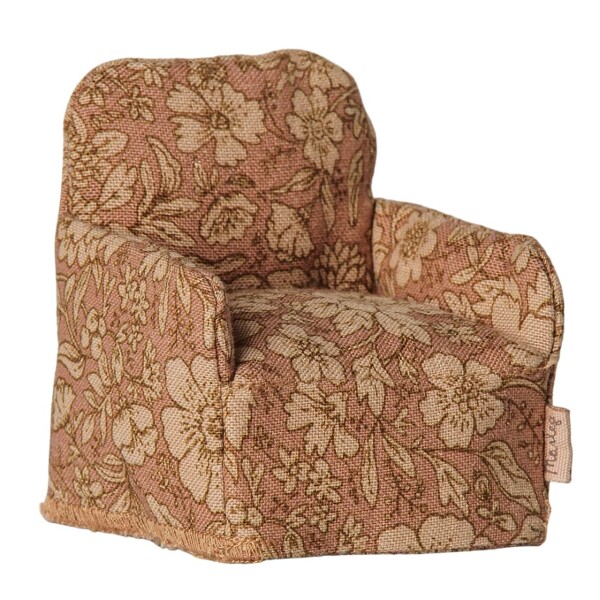 Maileg Křeslo pro myšky Maileg Flower, oranžová barva, textil