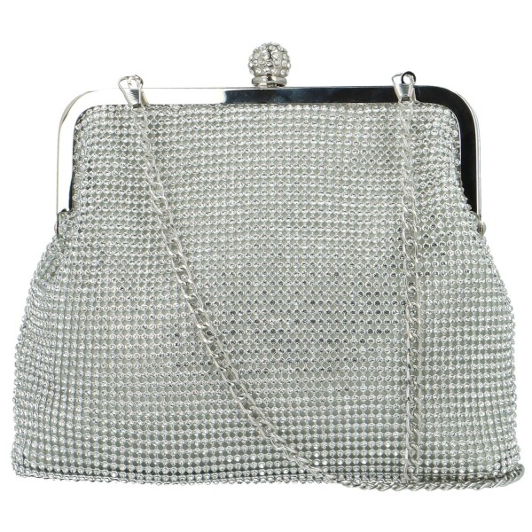 Luxusní dámské psaníčko Moon Jilani, stříbrné